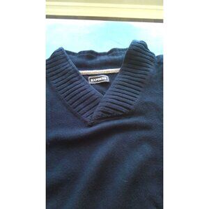 Express Pullover Shawl Collar Navy Blue Sweater XL Extra Large